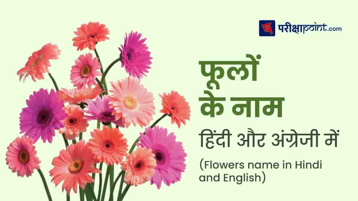 फूलों के नाम हिंदी और अंग्रेजी में (Flowers name in Hindi and English)-min