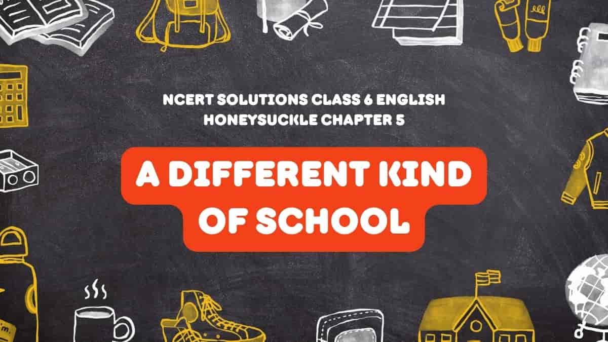 NCERT Solutions Class 6 English honeysuckle Chapter 5 A Different Kind of School