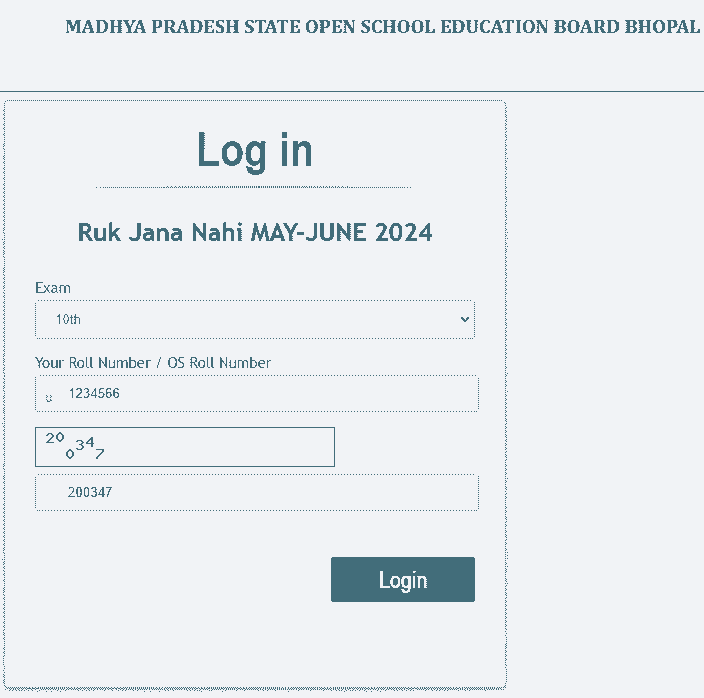 mp board ruk jana nahi 10th result login page