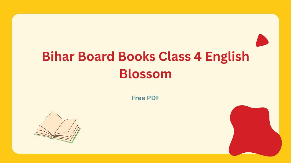 Bihar Board Books Class 4 English Blossom PDF